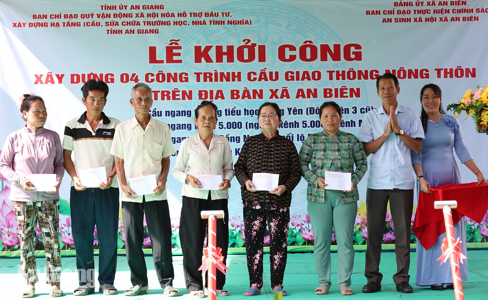 An Biên khởi công 4 cầu giao thông nông thôn trị giá 4 tỷ đồng