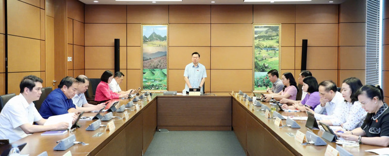 Đồng chí Hoàng Duy Chinh, Ủy viên Trung ương Đảng, Bí thư Tỉnh ủy, Trưởng Đoàn ĐBQH tỉnh Bắc Kạn chủ trì phiên thảo luận Tổ. img-7538.jpg