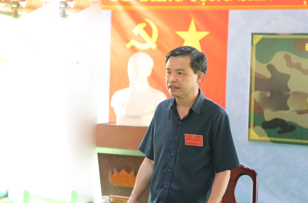 Phó Bí thư Thường trực Tỉnh ủy, Trưởng Đoàn đại biểu Quốc hội tỉnh, Trưởng Ban Chỉ đạo diễn tập khu vực phòng thủ tỉnh Bế Thanh Tịnh phát biểu tại buổi kiểm tra.