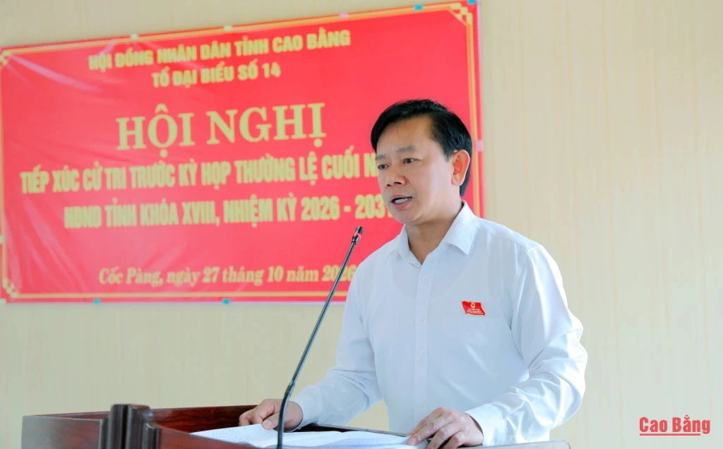 Phó Chủ tịch HĐND tỉnh Lã Hoài Nam phát biểu tại hội nghị.