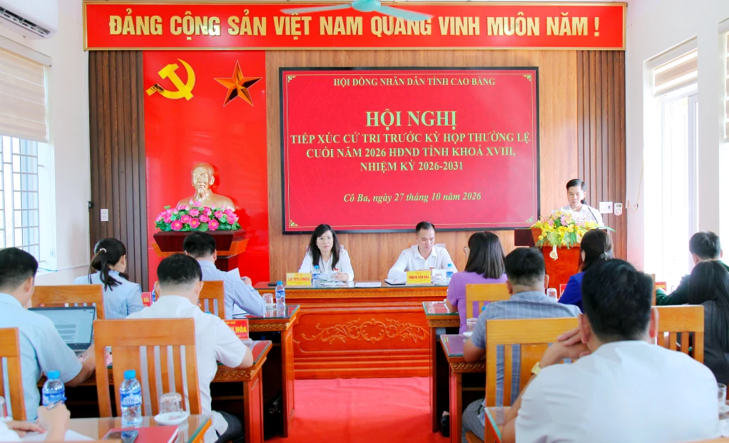Tổ đại biểu số 14  HĐND tỉnh tiếp xúc cử tri xã Cô Ba.