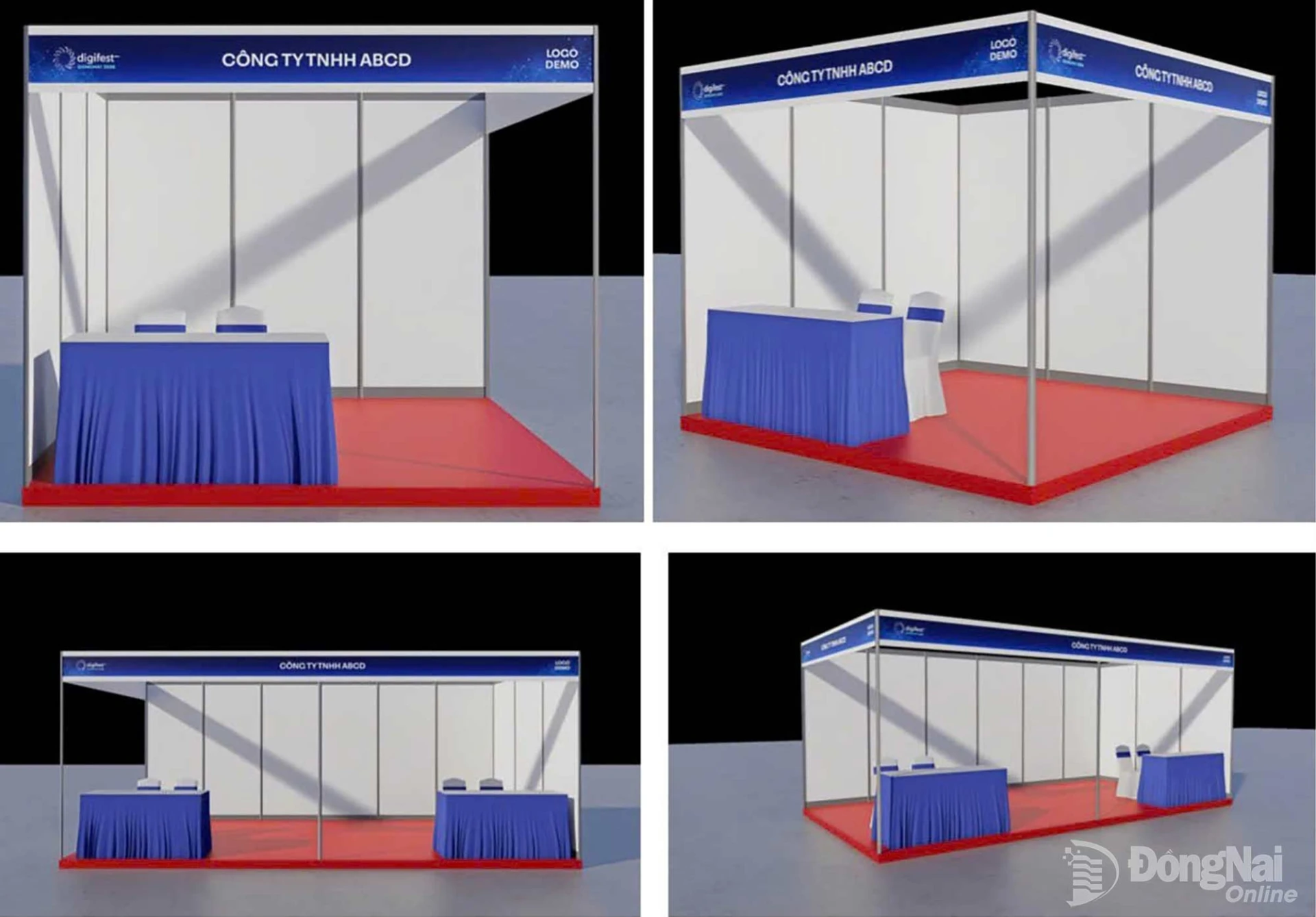 Phối cảnh các gian hàng tại triển lãm DigiExpo trong khuôn khổ chương trình. Ảnh: Ban tổ chức cung cấp