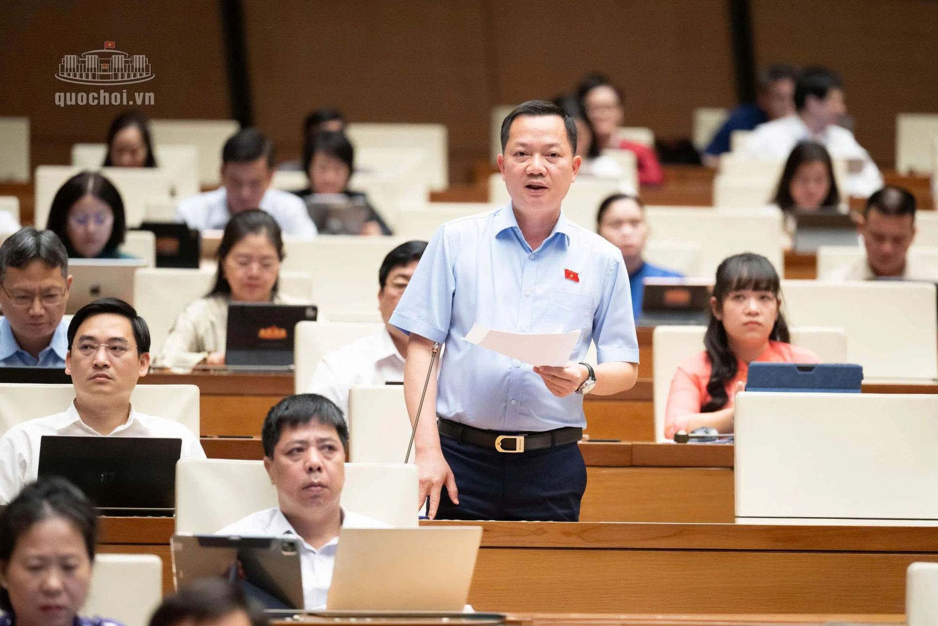 Đại biểu Trịnh Xuân An, Đoàn Đại biểu Quốc hội thành phố Đồng Nai phát biểu thảo luận tại hội trường. Ảnh: Quochoi.vn    
