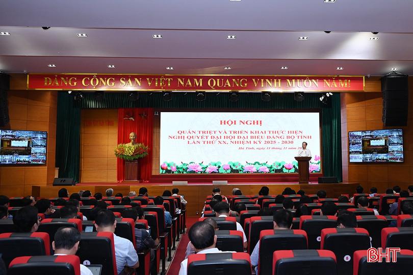 Hội nghị quán triệt và triển khai thực hiện Nghị quyết Đại hội Đảng bộ tỉnh lần thứ XX do Tỉnh ủy tổ chức vào ngày 11/11/2025.