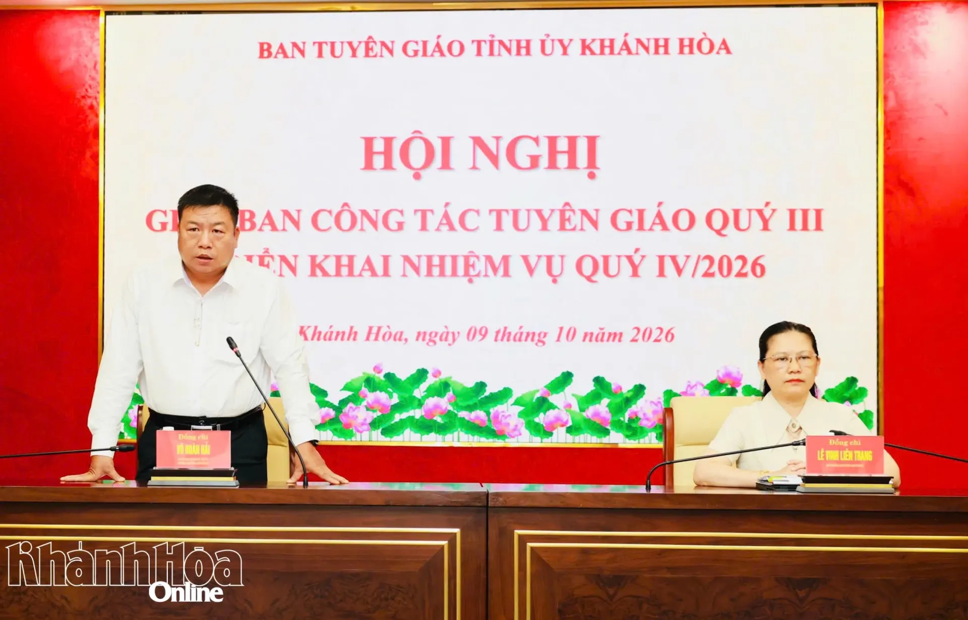 Lãnh đạo Ban Tuyên giáo Tỉnh ủy chủ trì hội nghị.