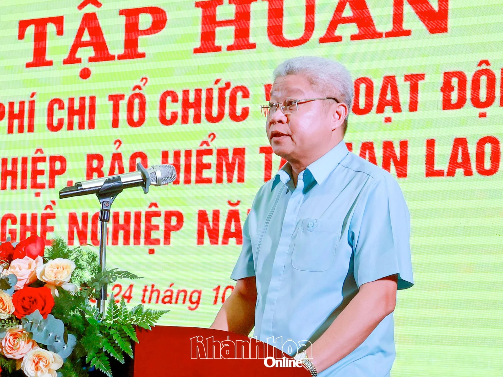 Thứ trưởng Bộ Nội vụ Nguyễn Mạnh Khương phát biểu khai mạc lớp tập huấn.