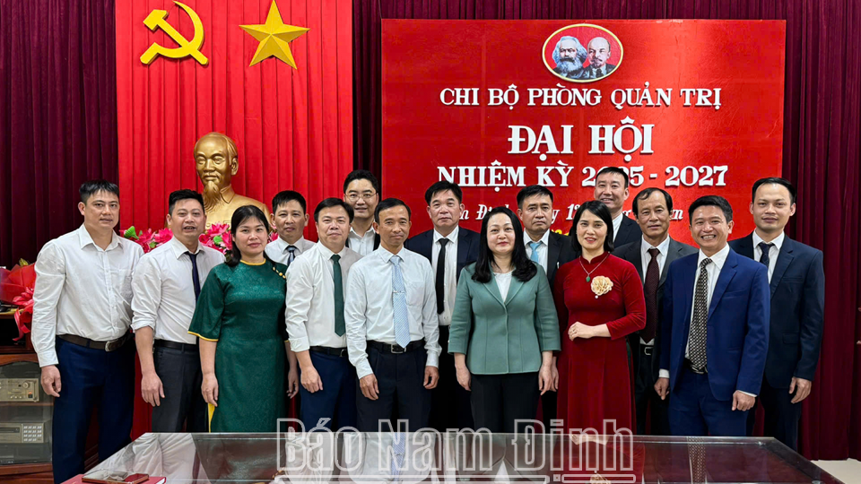 Đại hội chi bộ Phòng Quản trị, Văn phòng Tỉnh ủy nhiệm kỳ 2025-2027. 