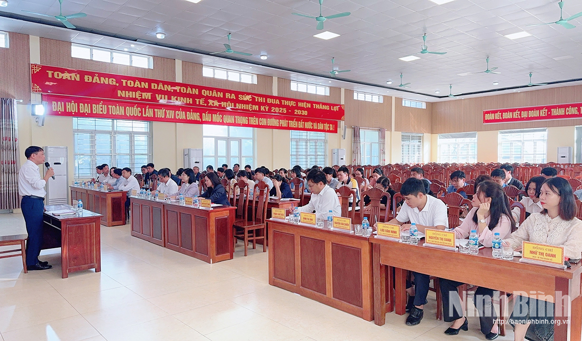 Hội nghị sinh hoạt chuy&ecirc;n đề mẫu năm 2025 của Chi bộ c&aacute;c cơ quan Đảng x&atilde; Thanh L&acirc;m.