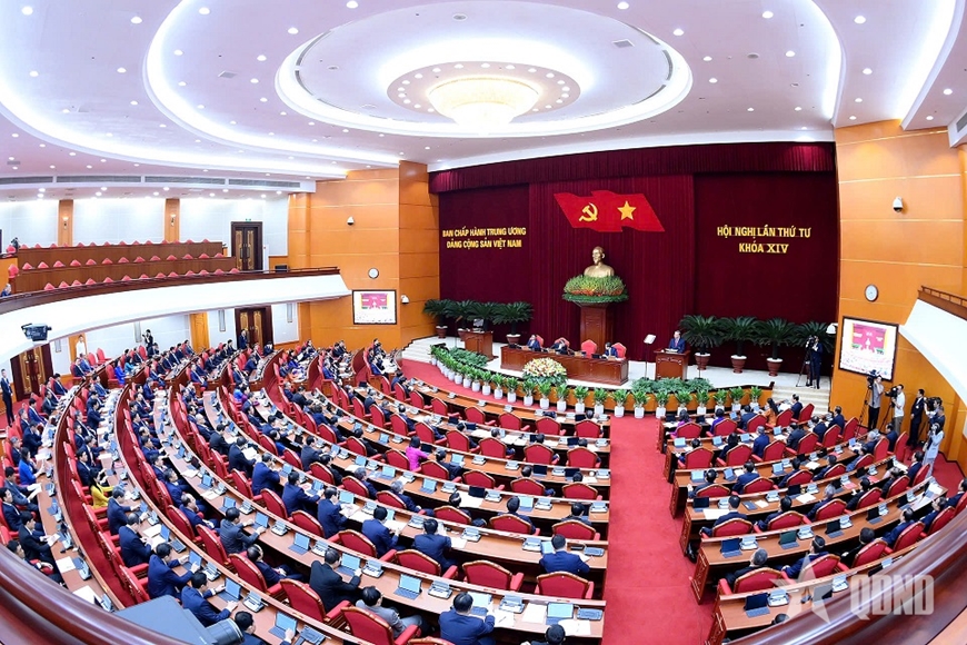 Hội nghị Trung ương 4, khóa XIV đã xem xét, quyết định nhiều vấn đề quan trọng, có ý nghĩa chiến lược đối với công tác xây dựng Đảng, xây dựng hệ thống chính trị và định hướng phát triển đất nước. Ảnh: ANH SƠN