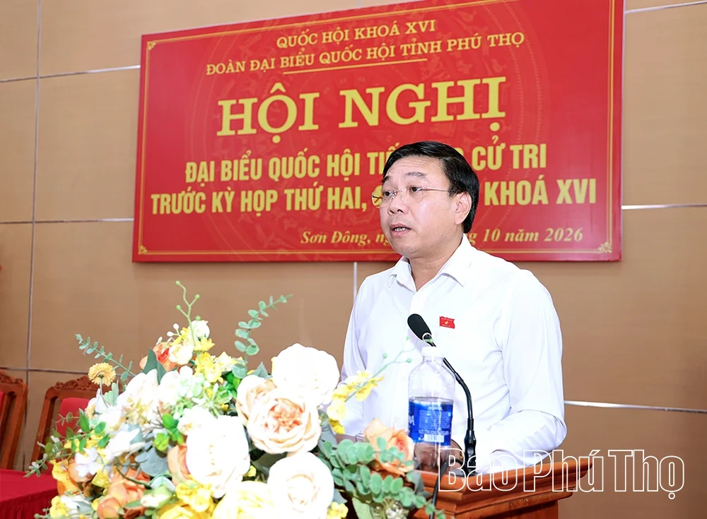 Đoàn đại biểu Quốc hội tỉnh tiếp xúc cử tri tại xã Sơn Đông
