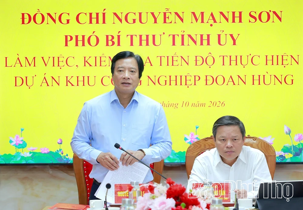 Chủ động phối hợp, triển khai hiệu quả Dự án đầu tư xây dựng và kinh doanh kết cấu hạ tầng Khu công nghiệp Đoan Hùng