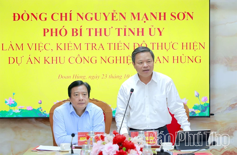 Chủ động phối hợp, triển khai hiệu quả Dự án đầu tư xây dựng và kinh doanh kết cấu hạ tầng Khu công nghiệp Đoan Hùng