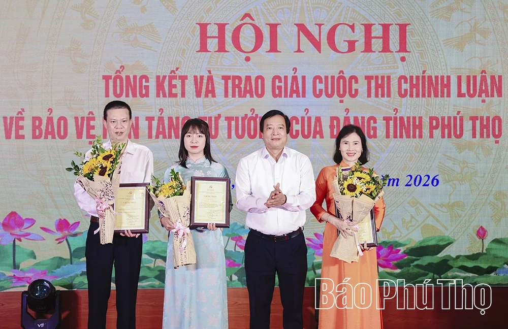 39 tác phẩm xuất sắc được trao giải Cuộc thi chính luận về bảo vệ nền tảng tư tưởng của Đảng tỉnh Phú Thọ năm 2026