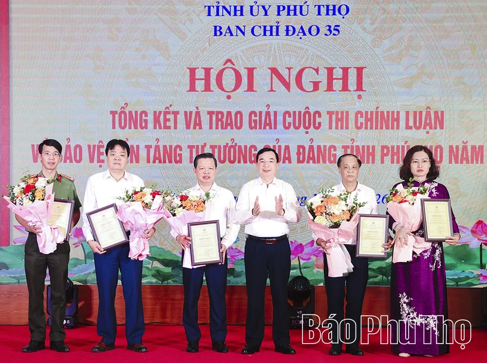 39 tác phẩm xuất sắc được trao giải Cuộc thi chính luận về bảo vệ nền tảng tư tưởng của Đảng tỉnh Phú Thọ năm 2026