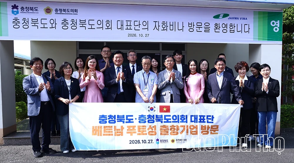 Đoàn công tác Hội đồng tỉnh Chungcheongbuk tìm hiểu môi trường đầu tư, văn hóa tại Phú Thọ