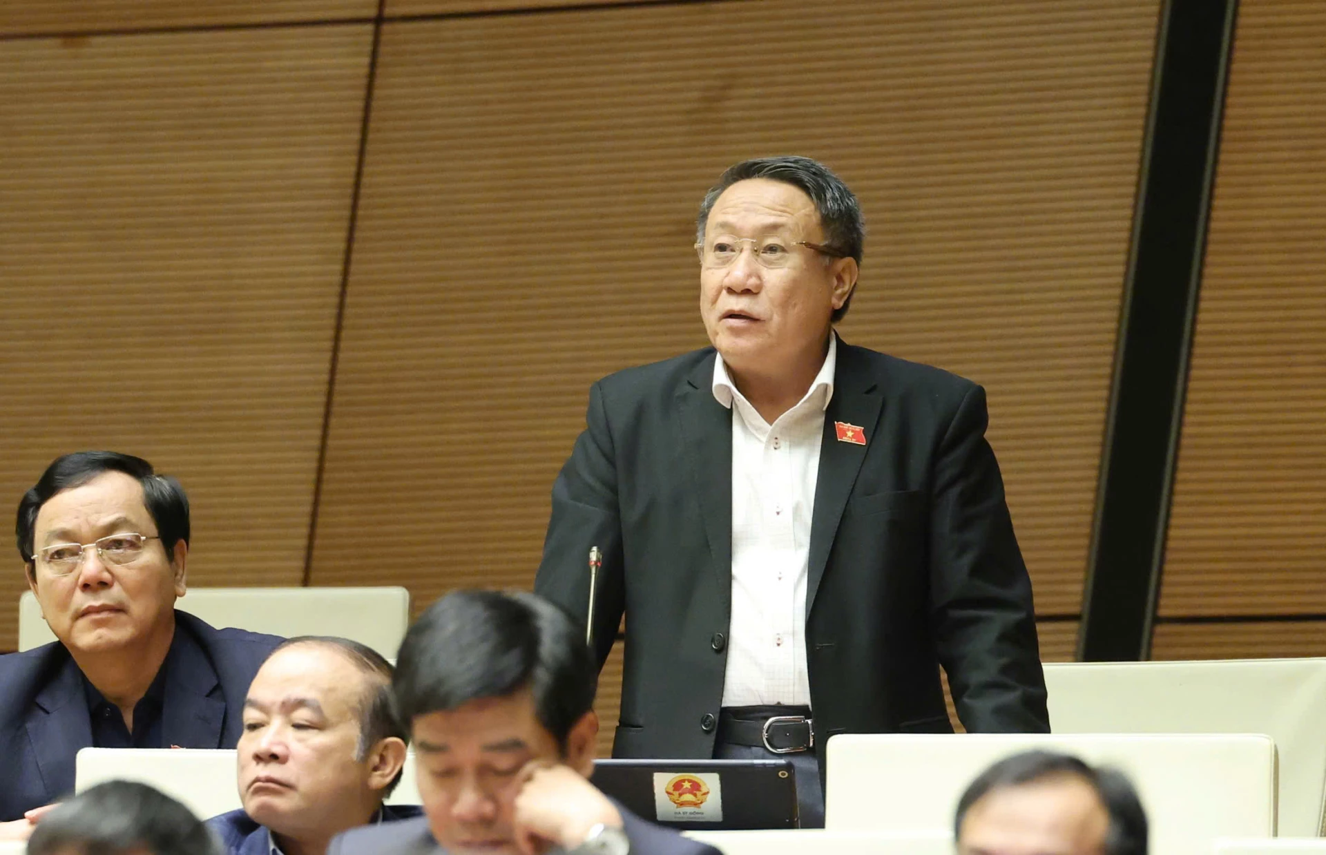 Đại biểu Hà Sỹ Đồng phát biểu tại hội trường - Ảnh T.T