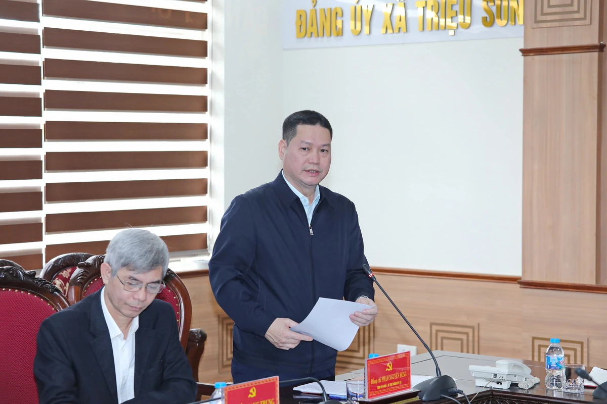 X&atilde; Triệu Sơn phải chuyển mạnh từ tư duy quản l&yacute; sang tư duy ph&aacute;t triển, lấy hiệu quả phục vụ Nh&acirc;n d&acirc;n l&agrave;m thước đo đ&aacute;nh gi&aacute; c&aacute;n bộ