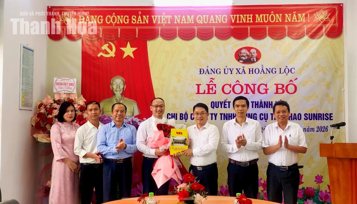 Thành lập Chi bộ Công ty TNHH Dụng cụ thể thao Sunrise