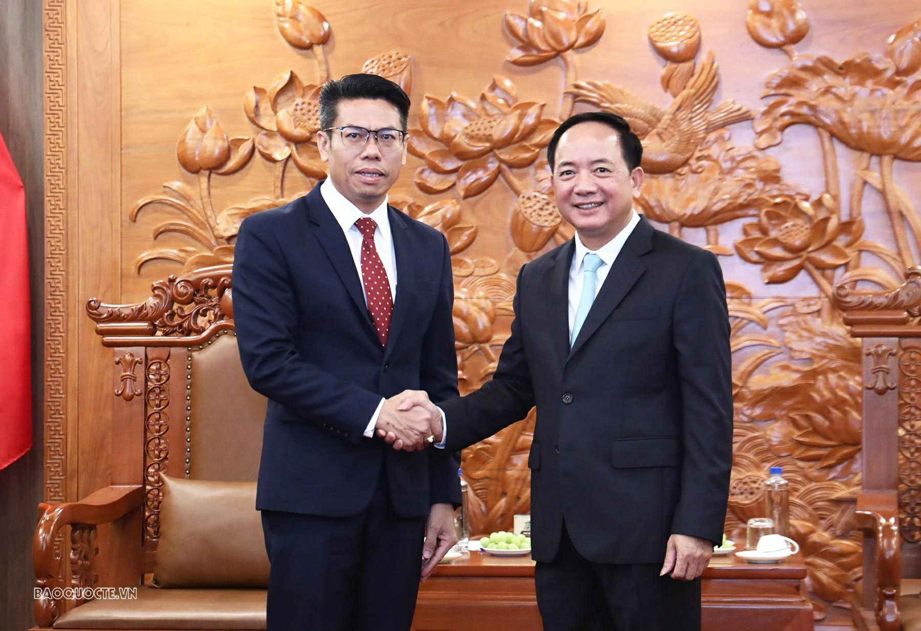 Trưởng Ban Tuyên giáo Trung ương Trịnh Văn Quyết tiếp đồng chí Sakhone Phommalath, Phó Trưởng Ban Tuyên huấn Trung ương Đảng Nhân dân cách mạng Lào. Trưởng Ban Tuyên giáo Trung ương Trịnh Văn Quyết tiếp đồng chí Sakhone Phommalath, Phó Trưởng Ban Tuyên huấn Trung ương Đảng Nhân dân cách mạng Lào.